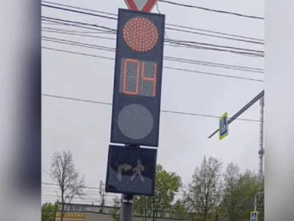В Туле на проспекте Ленина в микрорайоне Зеленстрой установили новый пешеходный светофор. Фото: телеграм-канал «Compas_71 Едем по Туле».