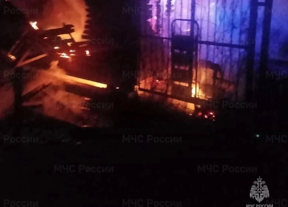 Дача сгорела в Боровском районе