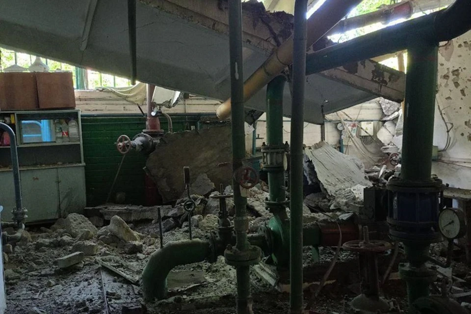 Из-за обстрела ВСУ 12 мая в Петровском районе Донецка была разрушена котельная. Фото: Минстрой ДНР