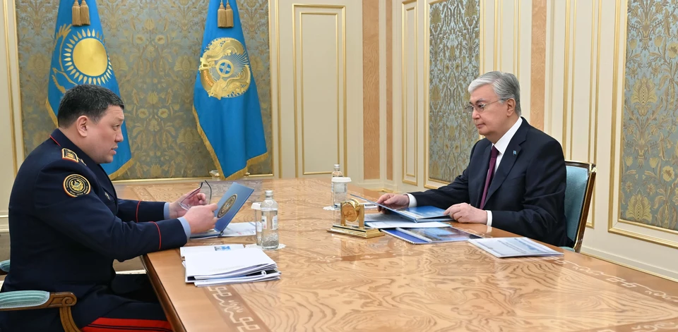 В ходе первой встречи Касым-Жомарт Токаев был проинформирован о криминогенной обстановке в стране.