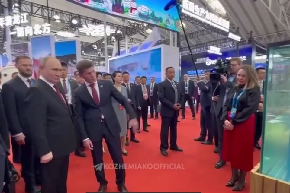 Губернатор Приморья также прибыл на выставку. Фото: Олег Кожемяко