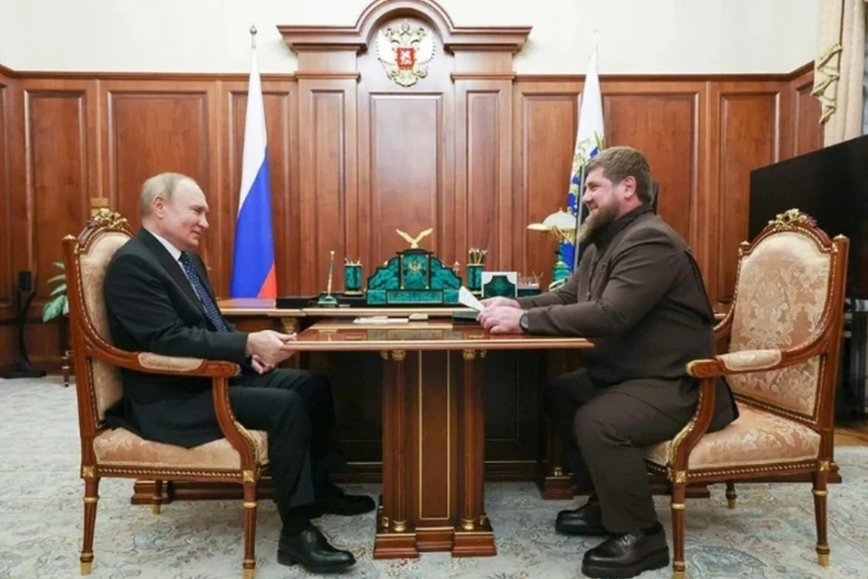 Рамзан Кадыров встретился с Владимиром Путиным и пригласил президента в Чечню. Фото: пресс-служба президента России
