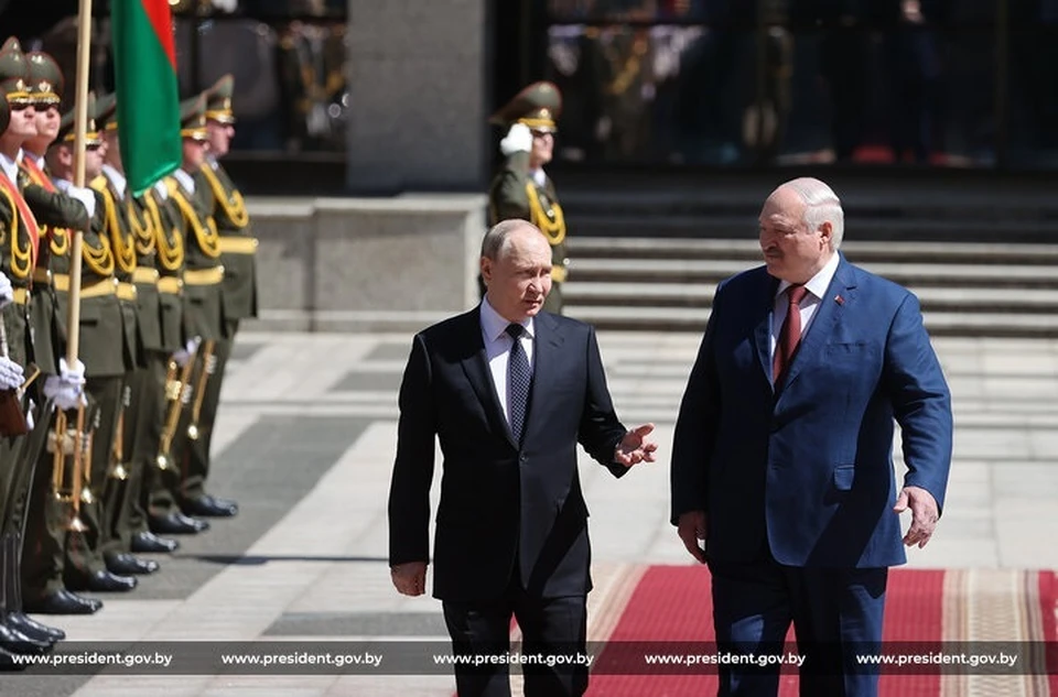 Путин пригласил Лукашенко в гости, находясь в Минске. Фото: president.gov.by.