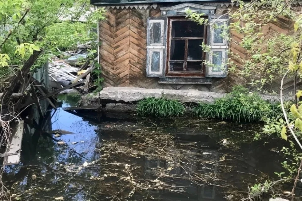 Частные дома бийчан утопают в болоте. Фото: предоставлено редакцией "Бийский рабочий".