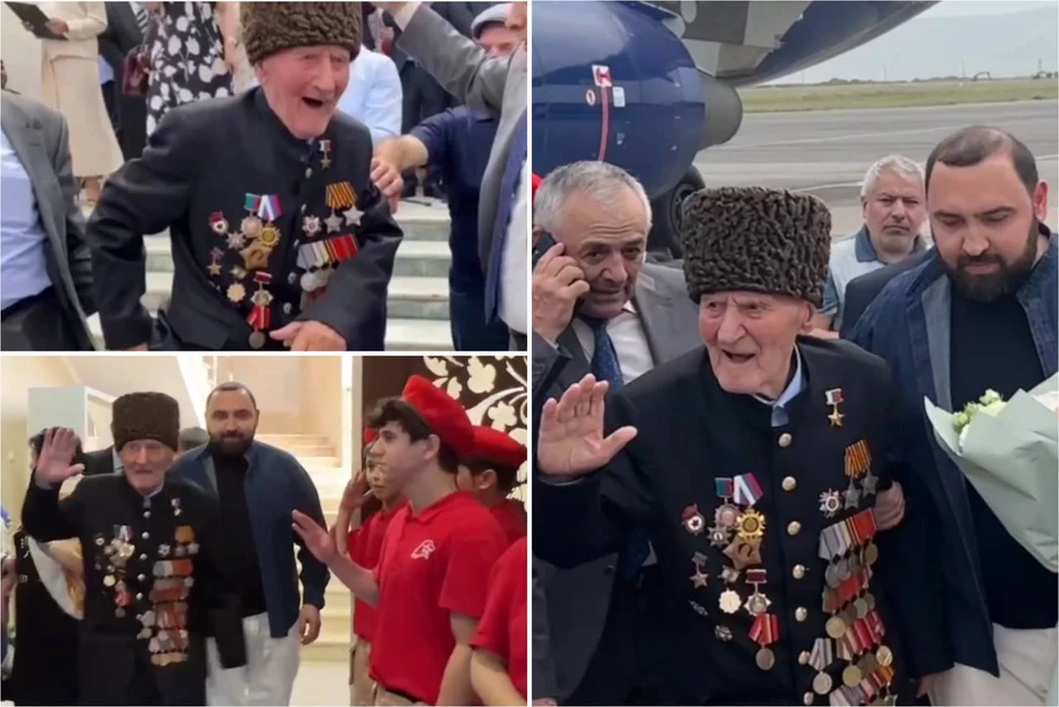Столетний ветеран, награжденный Звездой Героя, вернулся домой в Дагестан. Фото: t.me/sultanhamzaev