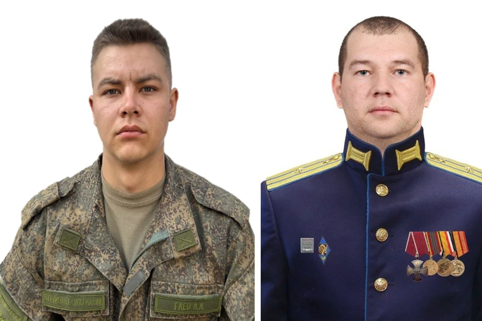 Ефрейтор Артем Гаев и майор Дмитрий Шнур