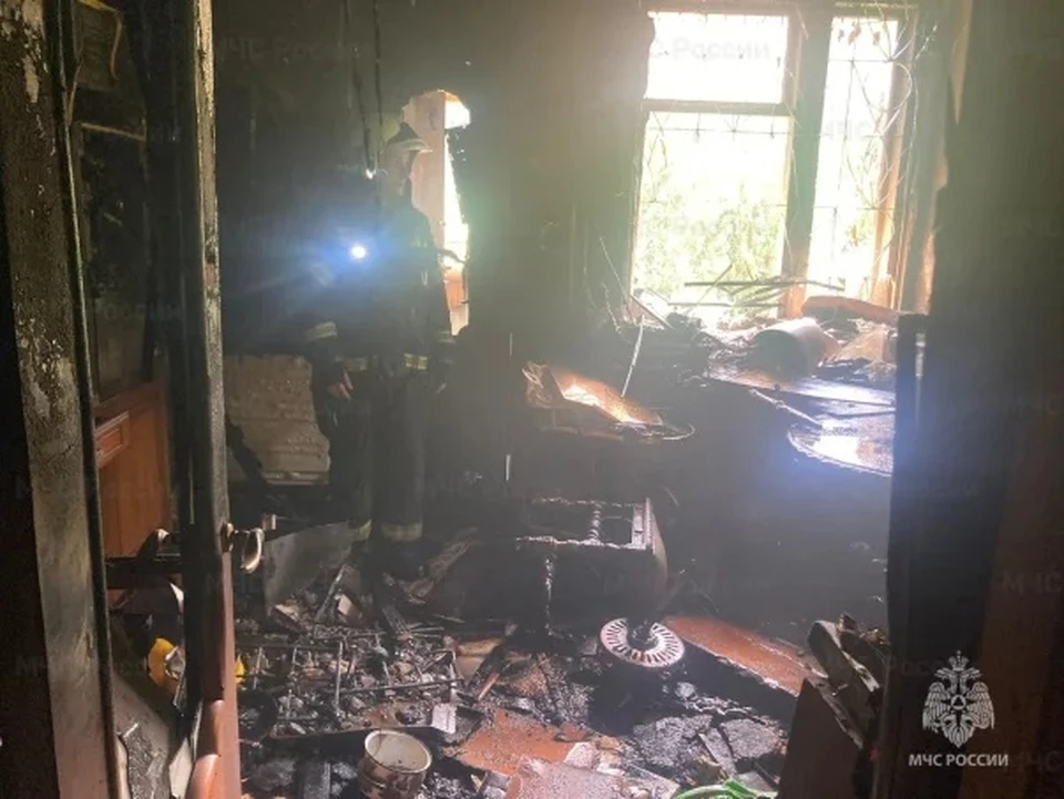 Жилой дом горел на окраине Калуги