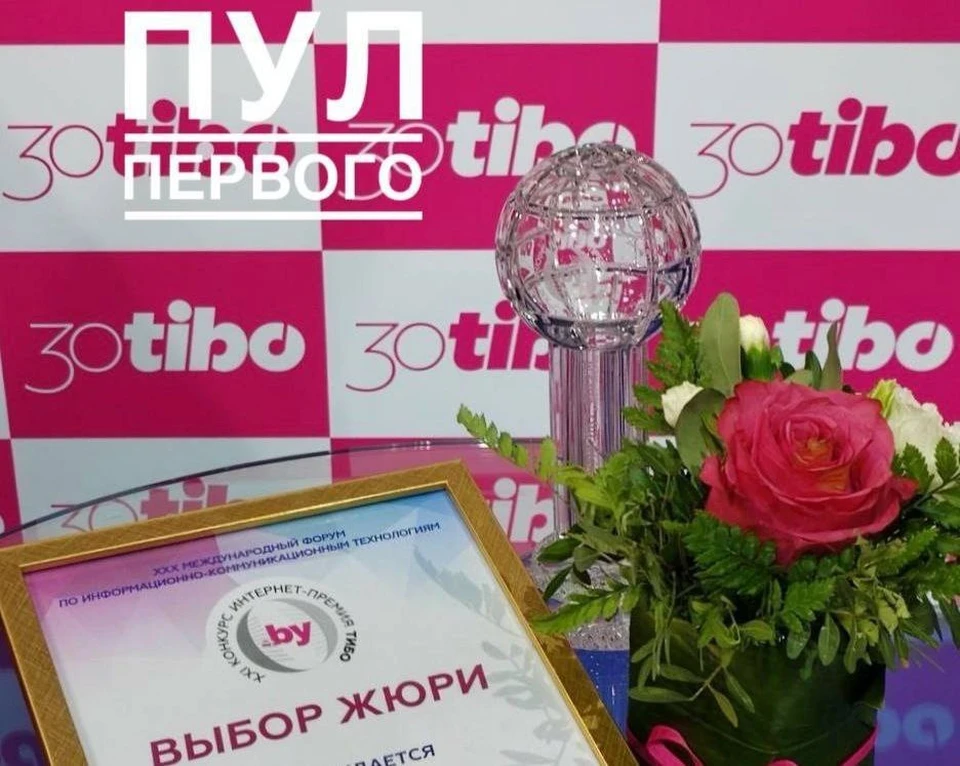 Телеграм-канал "Пул Первого" на Tibo наградили дипломом и кубком. Фото: телеграм-канал "Пул Первого".