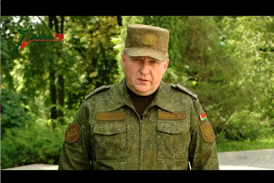 Хренин сказал, что участие Беларуси в ядерных учениях не несет угрозы другим странам. Фото: стоп-кадр | видео ВоенТВ.