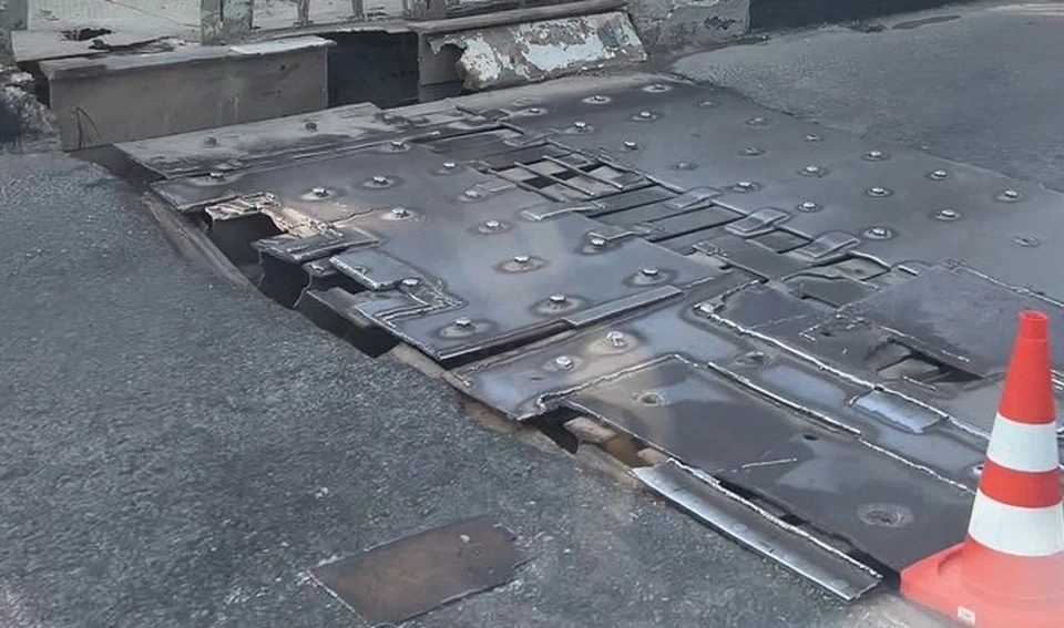 В Ульяновске на Императорском мосту из-за дыры в шве ввели реверсивное движение | ФОТО: телеграм-канал Ульяновская Ё_бласть