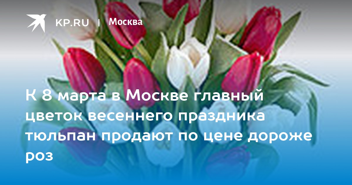 К 8 марта в Москве главный цветок весеннего праздника тюльпан продают поцене дороже роз - KP.RU