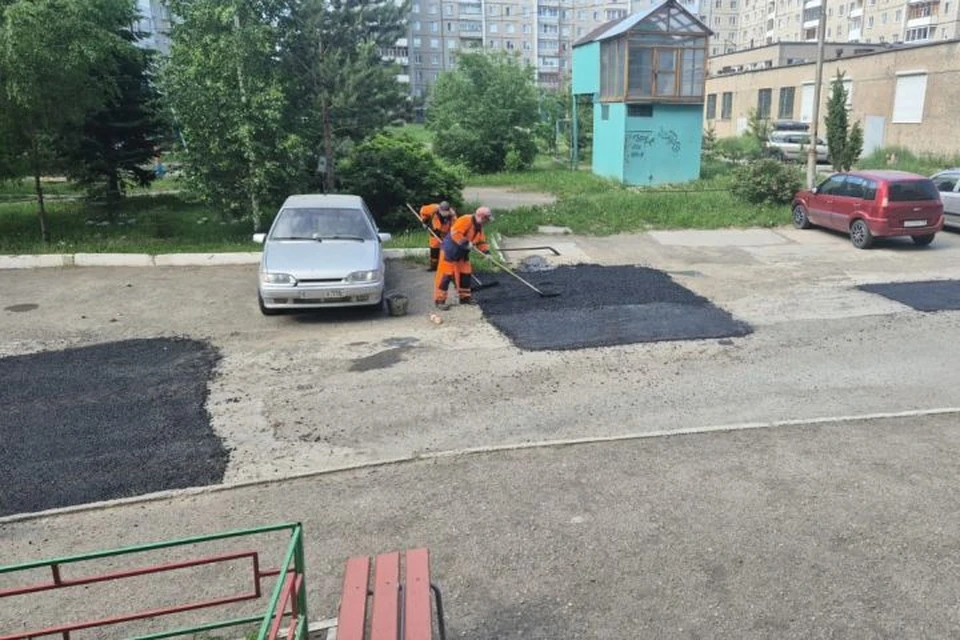 Ямы, на которые пожаловался ветеран, уже залатали Фото: пресс-служба администрации Нижнего Тагила