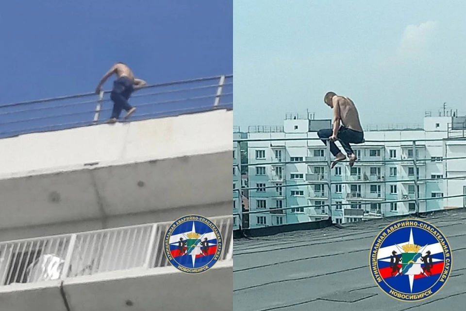 Новосибирские спасатели сняли мужчину с крыши 10-этажного дома.