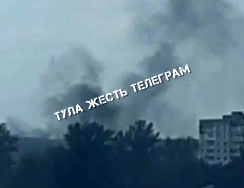 В тульском Заречье загорелись покрышки. Фото: ТГ-канал "Тула. Жесть"