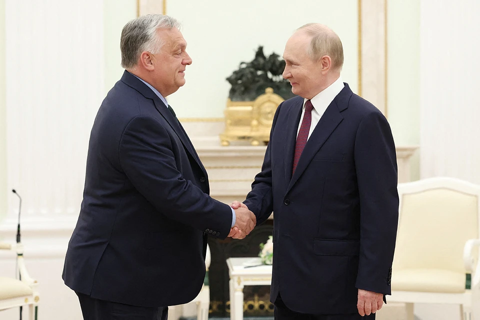 B Кремле начались переговоры Владимира Путина с премьер-министром Венгрии Виктором Орбаном