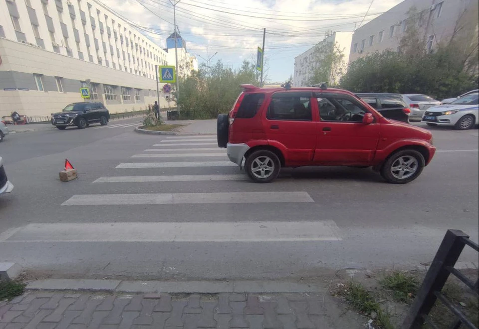 В ДТП Якутска пострадал несовершеннолетний пешеход. Фото: Госавтоинспекция Якутии.