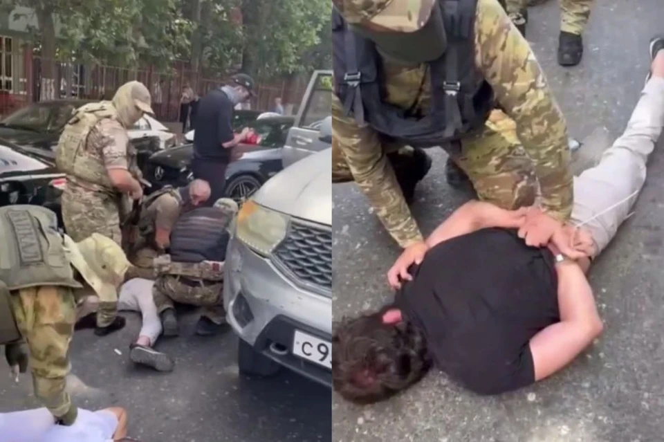 Автомобилист сбил толпу остановивших его силовиков в Махачкале. Фото: соцсети
