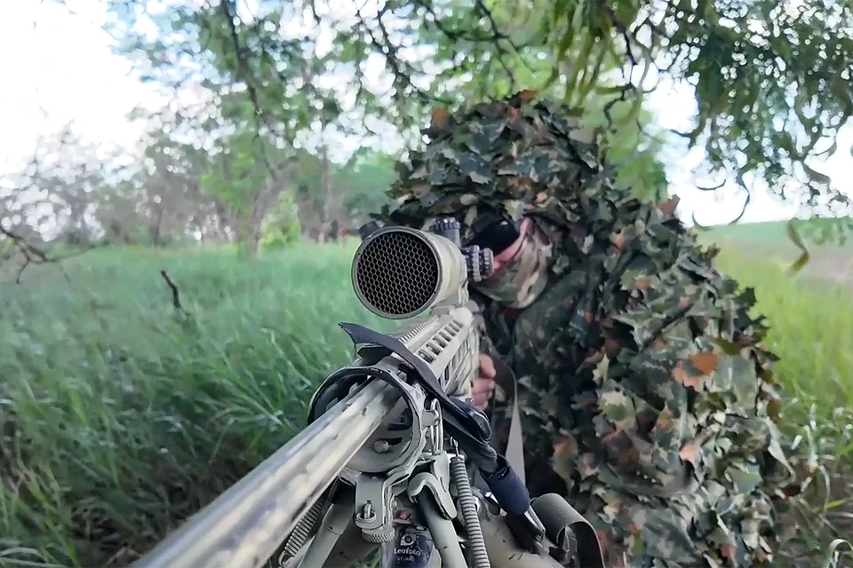 Работа снайперов разведывательного батальона Новороссийского соединения ВДВ