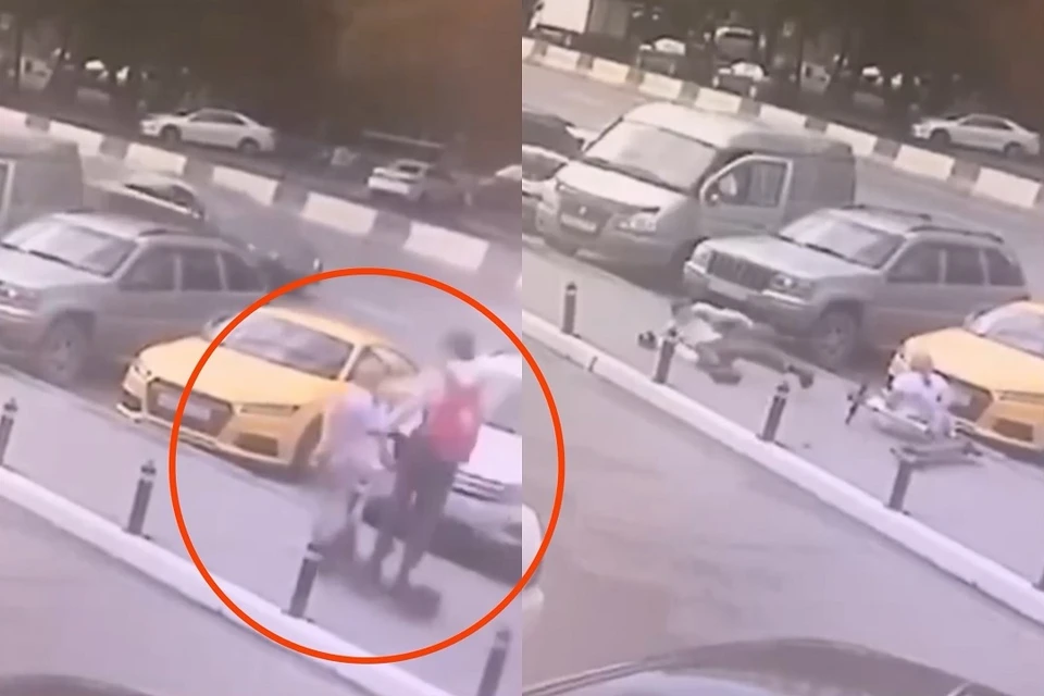 В Новосибирске возбудят уголовное дело после наезда самокатчика на женщину. Фото: скриншот из видео Госавтоинспекции Новосибирской области.