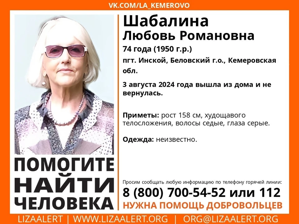 Фото: поисковый отряд "ЛизаАлерт" Кузбасс/ "ВКонтакте".