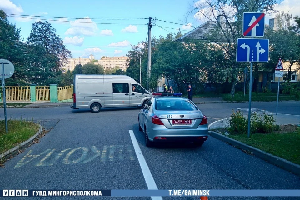 В Минске десятилетнюю девочку на велосипеде сбил ГАЗ. Фото: телеграм-канал УГАИ ГУВД Мингорисполкома