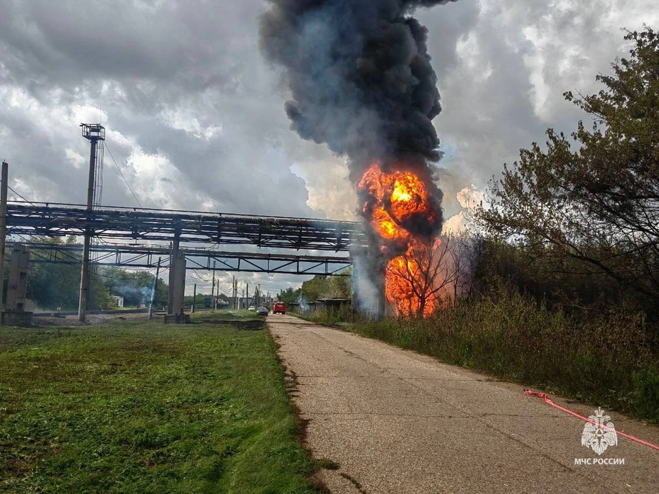 Взрыв произошел на линии газопровода в Стерлитамаке. Фото: МЧС по Башкирии