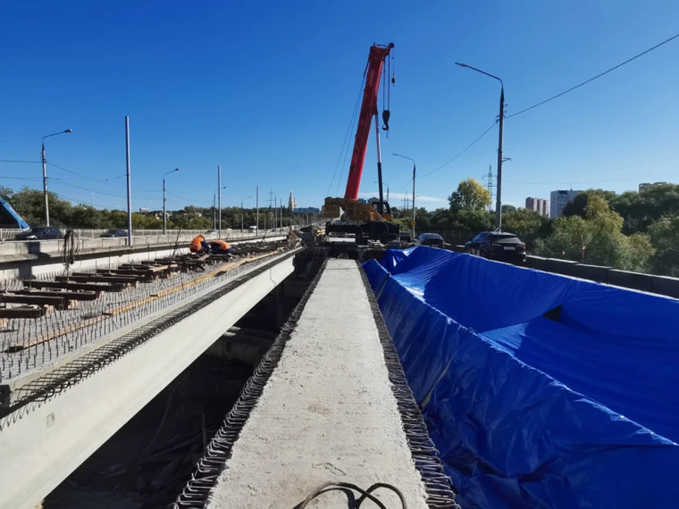 Реконструкция моста идет в обычном режиме. Фото администрация Ульяновска.