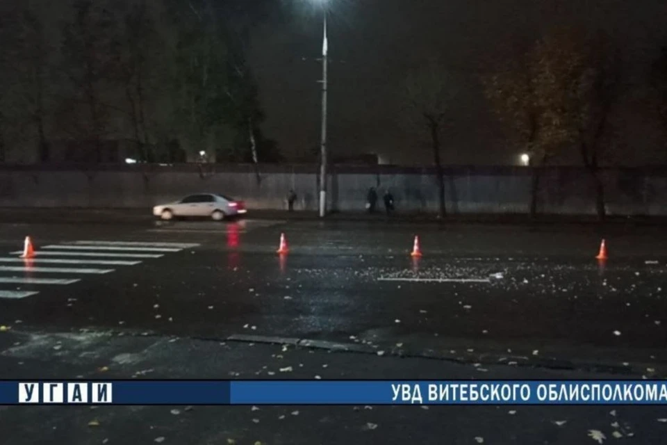 Водитель микроавтобуса сбил двух пешеходов в Витебске. Фото: телеграм-канал Госавтоинспекции Витебской области