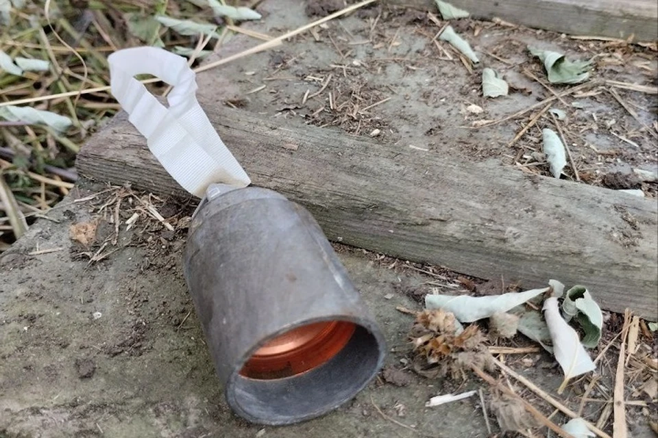 В Никитовском районе Горловки обнаружили суббоеприпасы ВСУ типа колокольчик. Фото (архив): ТГ/Приходько