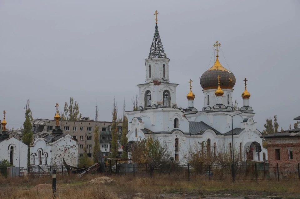 Храм святой Марии Магдалины в Авдеевке уцелел во время боев, но был снова обстрелян украинской армией