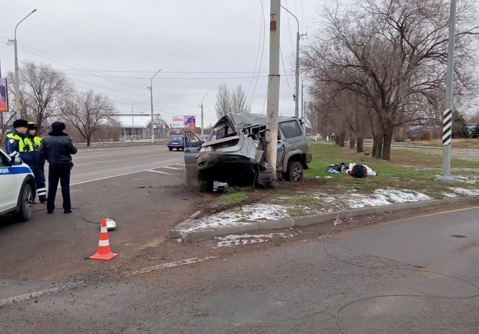 Водитель автомобиля погиб на месте ДТП. Фото - тг-канал УГИБДД МВД по Луганской Народной Республике