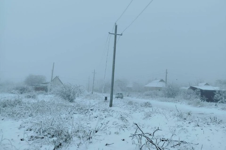 Непогода оставила жителей ЛНР без электроснабжения.Фото: Минтопэнерго ЛНР