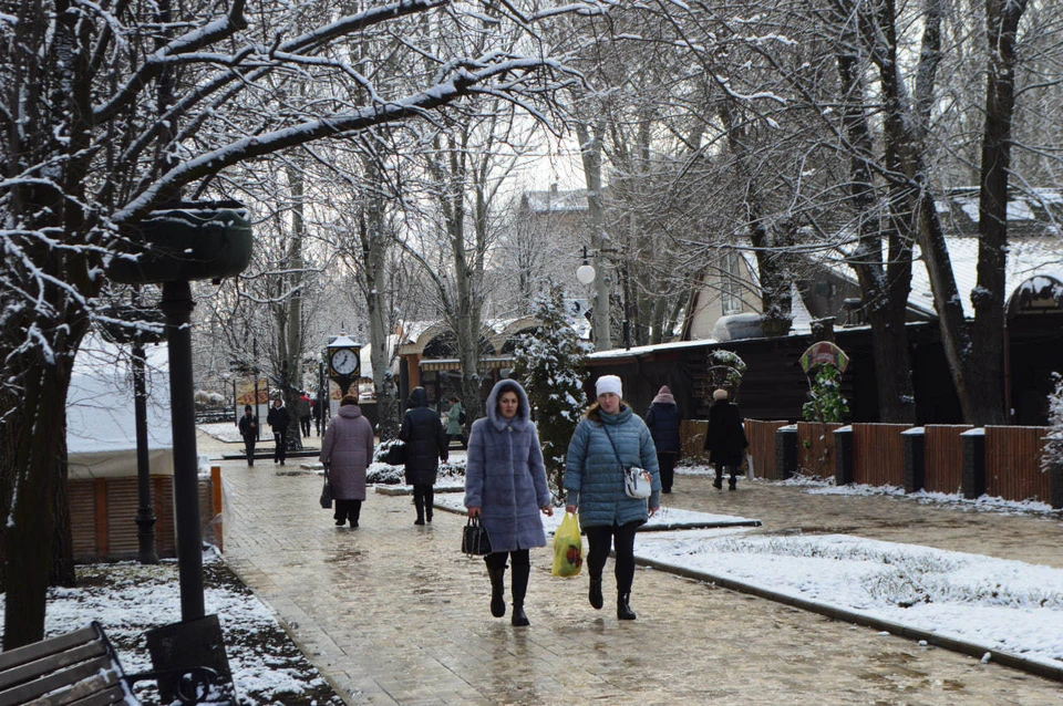 Сказочная погода в Донецке в канун Старого Нового года