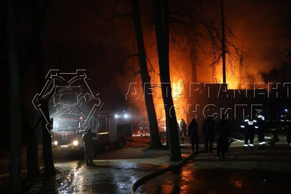 Пожар в кафе потушили в районе Филевский парк в Москве Фото: Департамент ГО ЧС и ПБ столицы