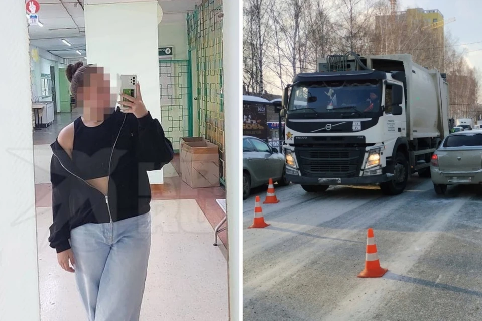 Девушку сбила фура, и ее отбросило на другугю машину. Фото: источник «КП»/Госавтонспекция по Екатеринбургу