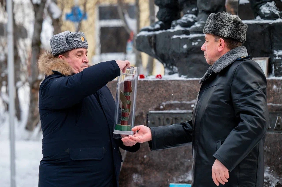 Участники пронесут символы эстафеты – макеты пограничных столбов, через города и поселки, отдавая дань памяти героям. Фото: t.me/andrey_chibis