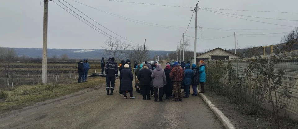 В Копанке вновь протестуют против подключения села к энергосистеме Молдовы. Фото:Первый Приднестровский