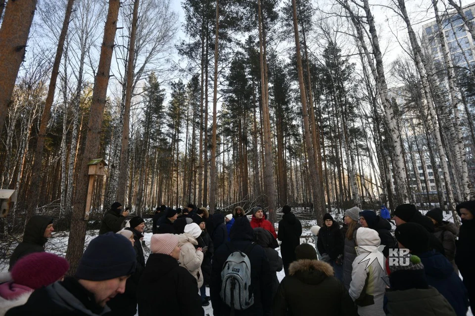 В Екатеринбурге жители Академического вышли помешать вырубке леспорака