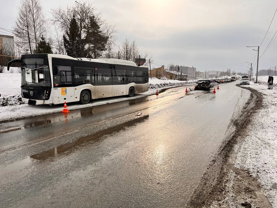 Авария произошла в слободе Лосево. Фото: Госавтоинспекция Кировской области