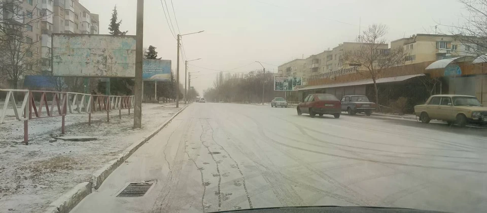 В Херсонской области в последние дни снежно. ФОТО: телеграм-канал Виталия Гуры.