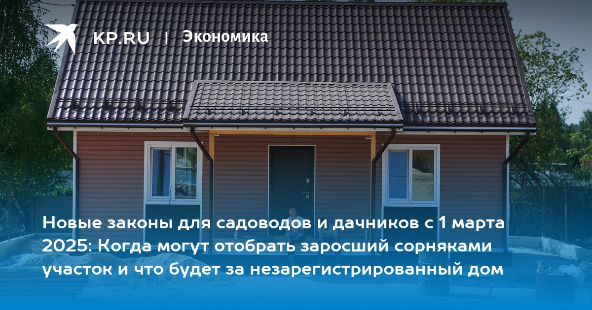 Новые законы для садоводов и дачников с 1 марта 2025: Когда могут отобрать заросший сорняками участок и что будет за незарегистрированный дом