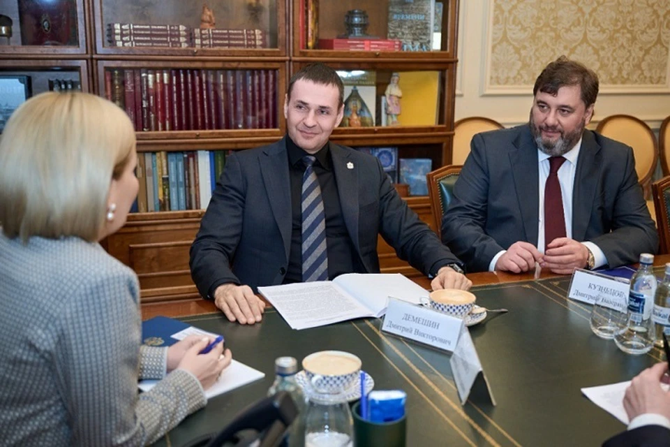 Одной из тем разговора Демешина с министром культуры РФ Ольгой Любимовой стало восстановление музыкального театра. Фото: пресс-служба министра культуры РФ.