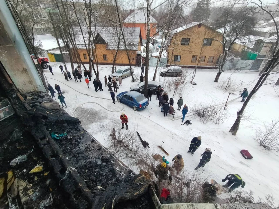В Калуге произошел пожар в многоквартирном доме
