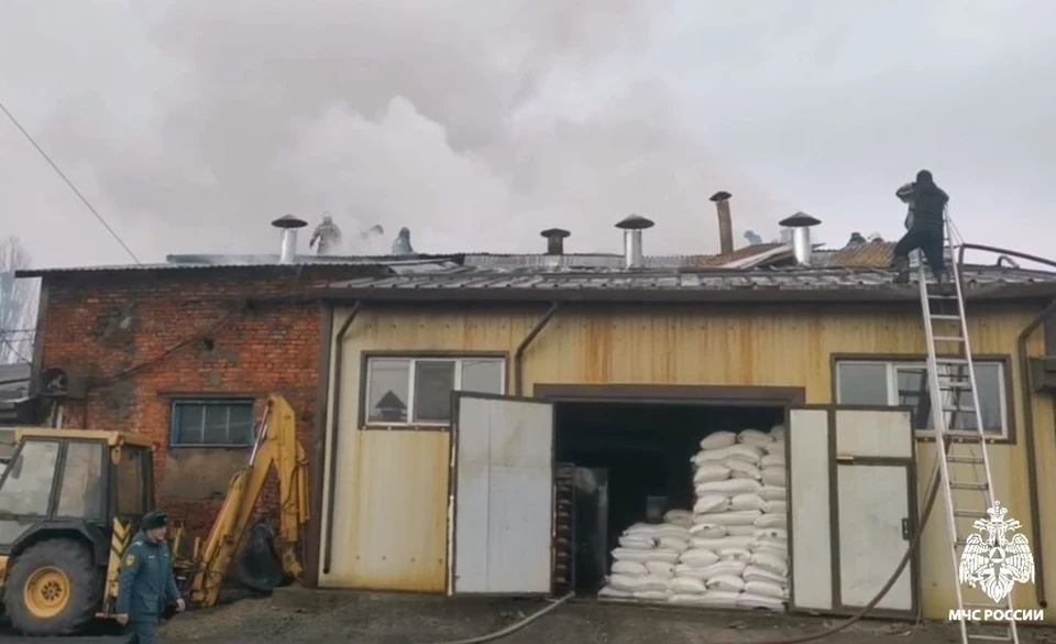 Площадь пожара составила 200 квадратов. Фото: скриншот видео