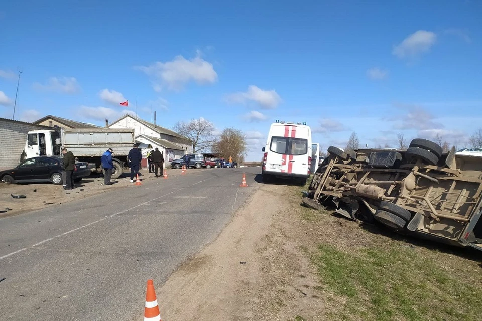 ДТП в Несвижском районе. Фото: УВД Миноблисполкома.