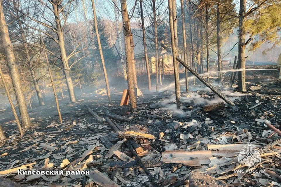 Пал травы привел к пожарам в трех районах Удмуртии. Фото: МЧС России