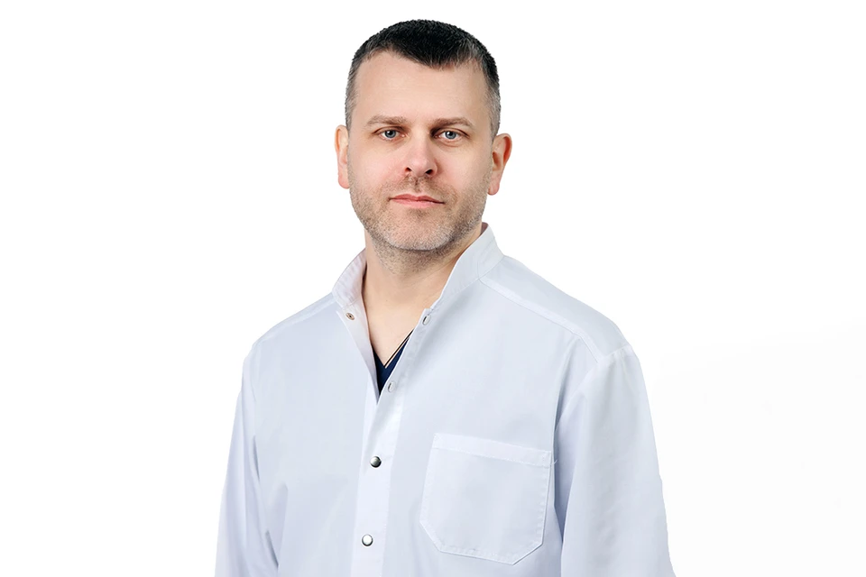 Заместитель главного врача по хирургической помощи, к. м. н., врач-хирург ЧУЗ КБ «РЖД Медицина г. Новосибирск» Алексей Владимирович Андреев. Фото: Клиника «РЖД-Медицина» Новосибирск