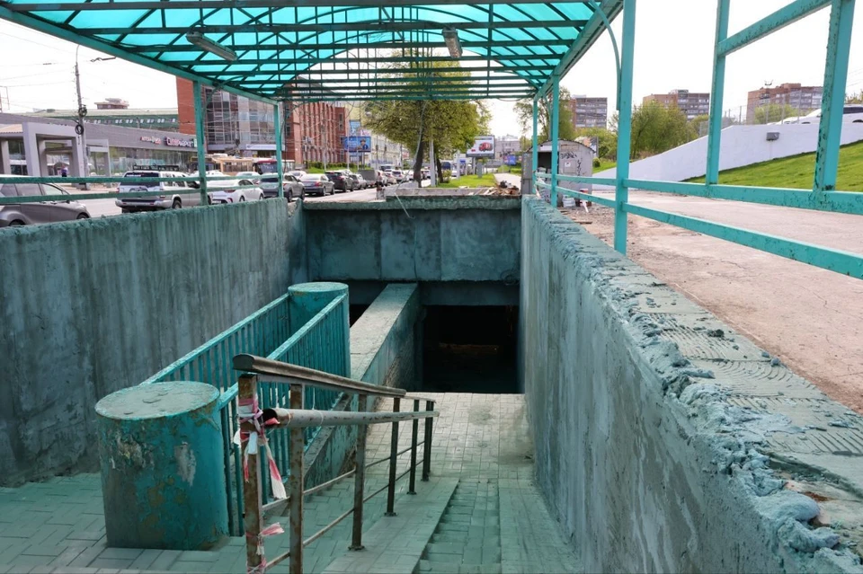 Продолжается ремонт подземного перехода на Московском шоссе