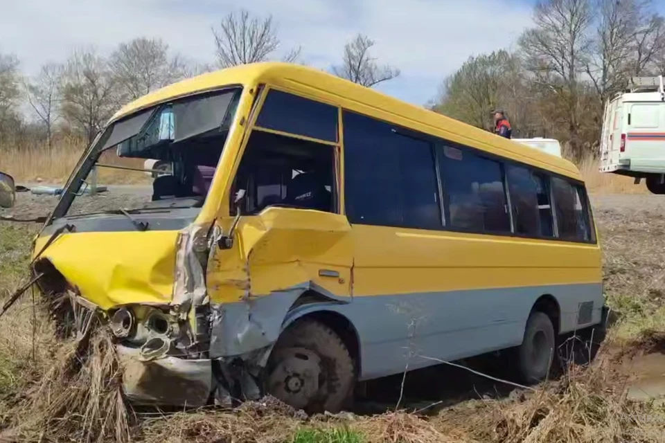 Кадры с места аварии.