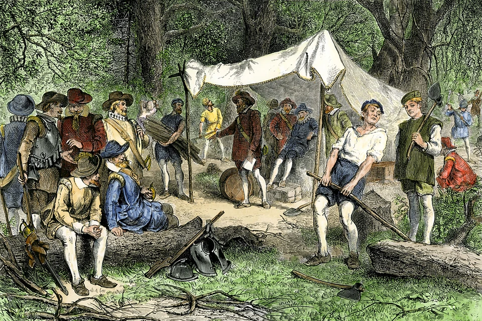 В июле 1587 году группа английских переселенцев отправилась в далекую Америку и обосновалась на восточном побережье